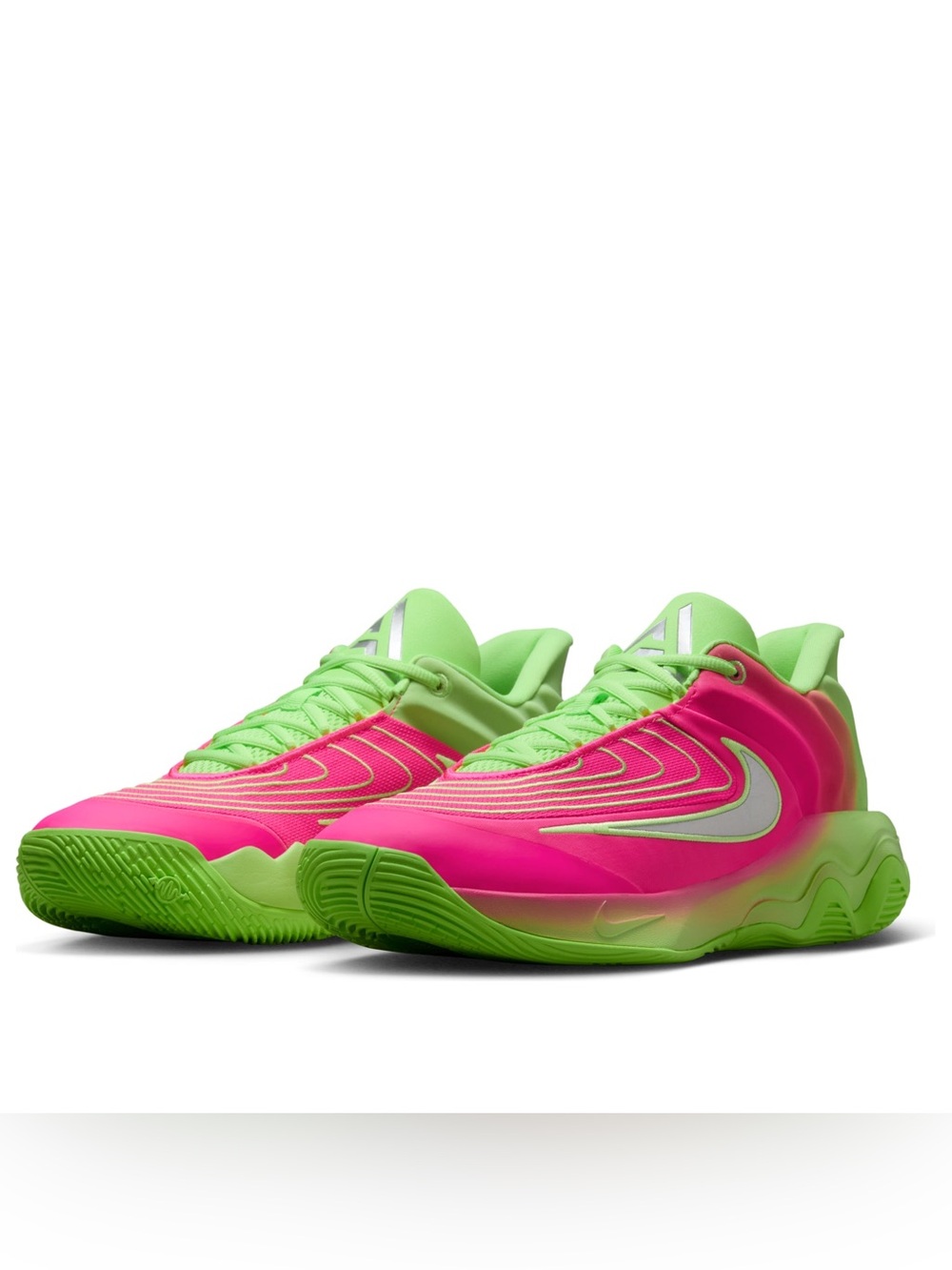 NWOT Nike Giannis Immortality 4 Basketball Shoes Pink Lime Size 7y FQ3680-303
